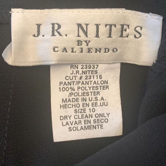 J R Nites by Caliendo black formal pants Size 10 NWT - Picture 7 of 8